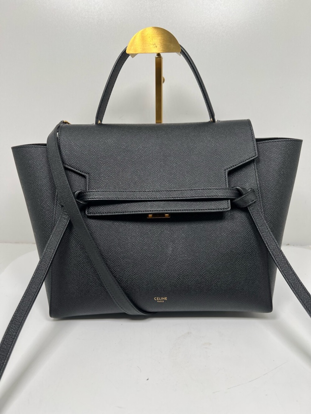 CELINE Belt Bag Shoulder Bag Nano Black Leather